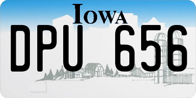 IA license plate DPU656
