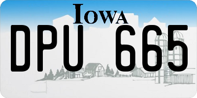 IA license plate DPU665