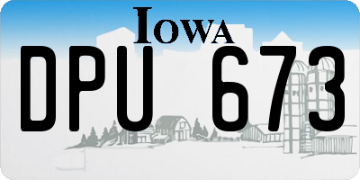 IA license plate DPU673