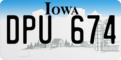 IA license plate DPU674