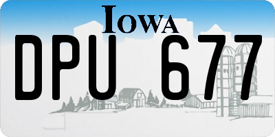 IA license plate DPU677