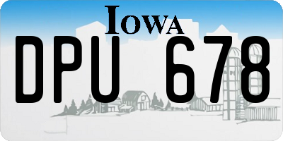 IA license plate DPU678