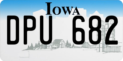 IA license plate DPU682