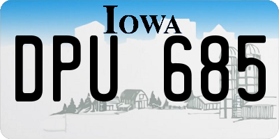 IA license plate DPU685