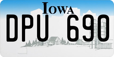 IA license plate DPU690