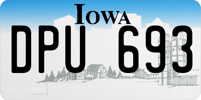 IA license plate DPU693