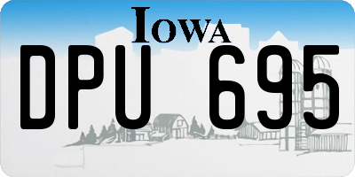 IA license plate DPU695