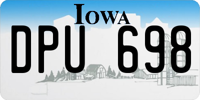 IA license plate DPU698
