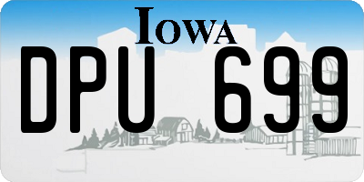 IA license plate DPU699