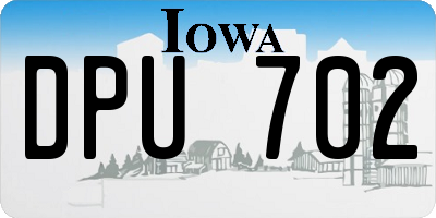 IA license plate DPU702
