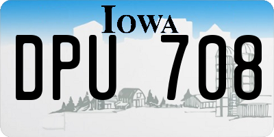 IA license plate DPU708