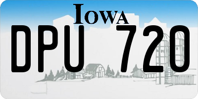 IA license plate DPU720