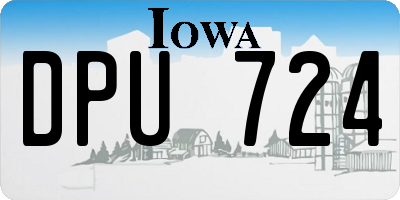 IA license plate DPU724