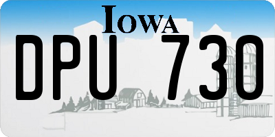 IA license plate DPU730