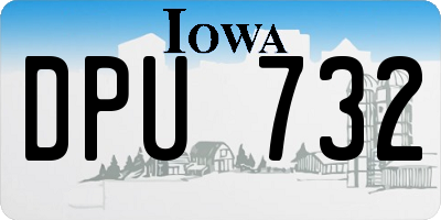 IA license plate DPU732