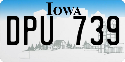 IA license plate DPU739