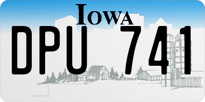 IA license plate DPU741