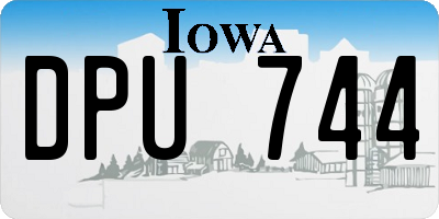 IA license plate DPU744