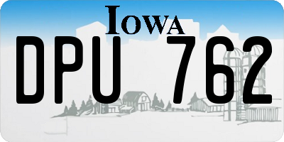 IA license plate DPU762