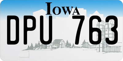 IA license plate DPU763