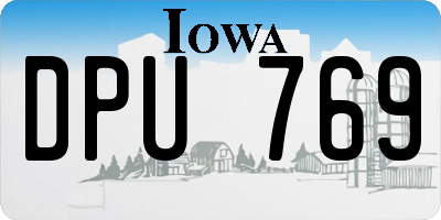 IA license plate DPU769