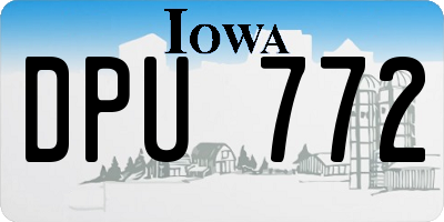 IA license plate DPU772