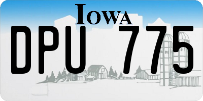 IA license plate DPU775