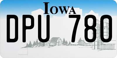 IA license plate DPU780