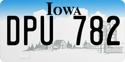 IA license plate DPU782