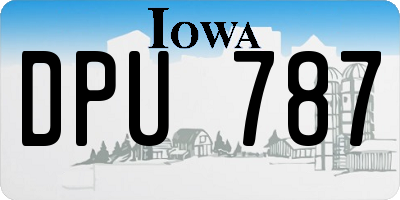IA license plate DPU787