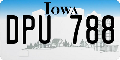 IA license plate DPU788