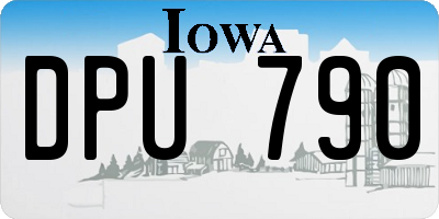 IA license plate DPU790