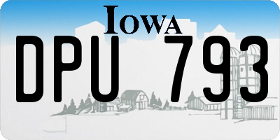 IA license plate DPU793
