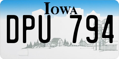 IA license plate DPU794
