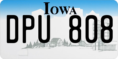 IA license plate DPU808