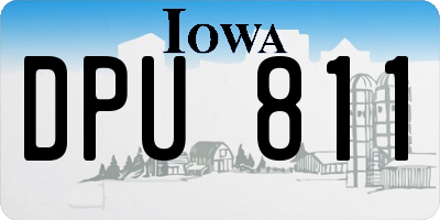 IA license plate DPU811