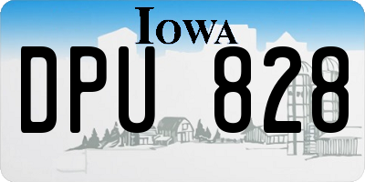 IA license plate DPU828