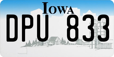 IA license plate DPU833