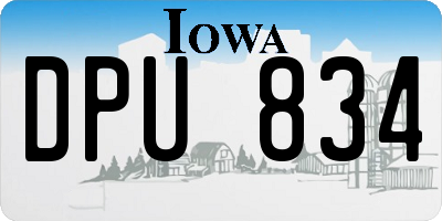 IA license plate DPU834
