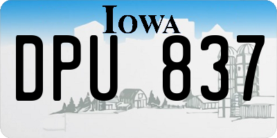 IA license plate DPU837