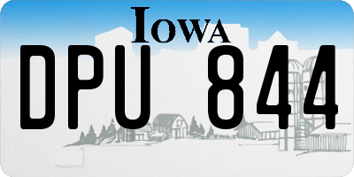 IA license plate DPU844