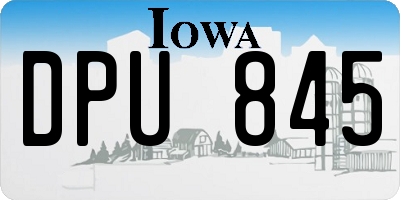 IA license plate DPU845