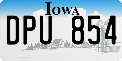 IA license plate DPU854