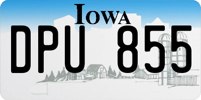 IA license plate DPU855