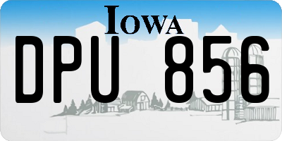 IA license plate DPU856