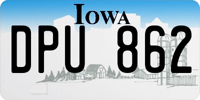 IA license plate DPU862