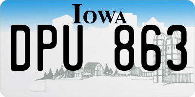 IA license plate DPU863