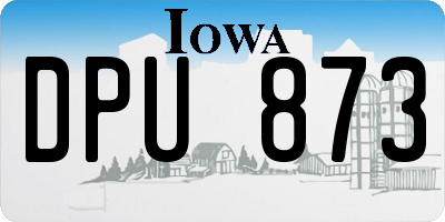 IA license plate DPU873