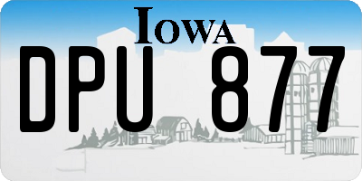 IA license plate DPU877
