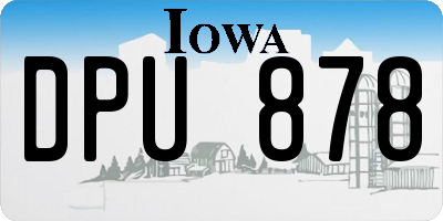IA license plate DPU878